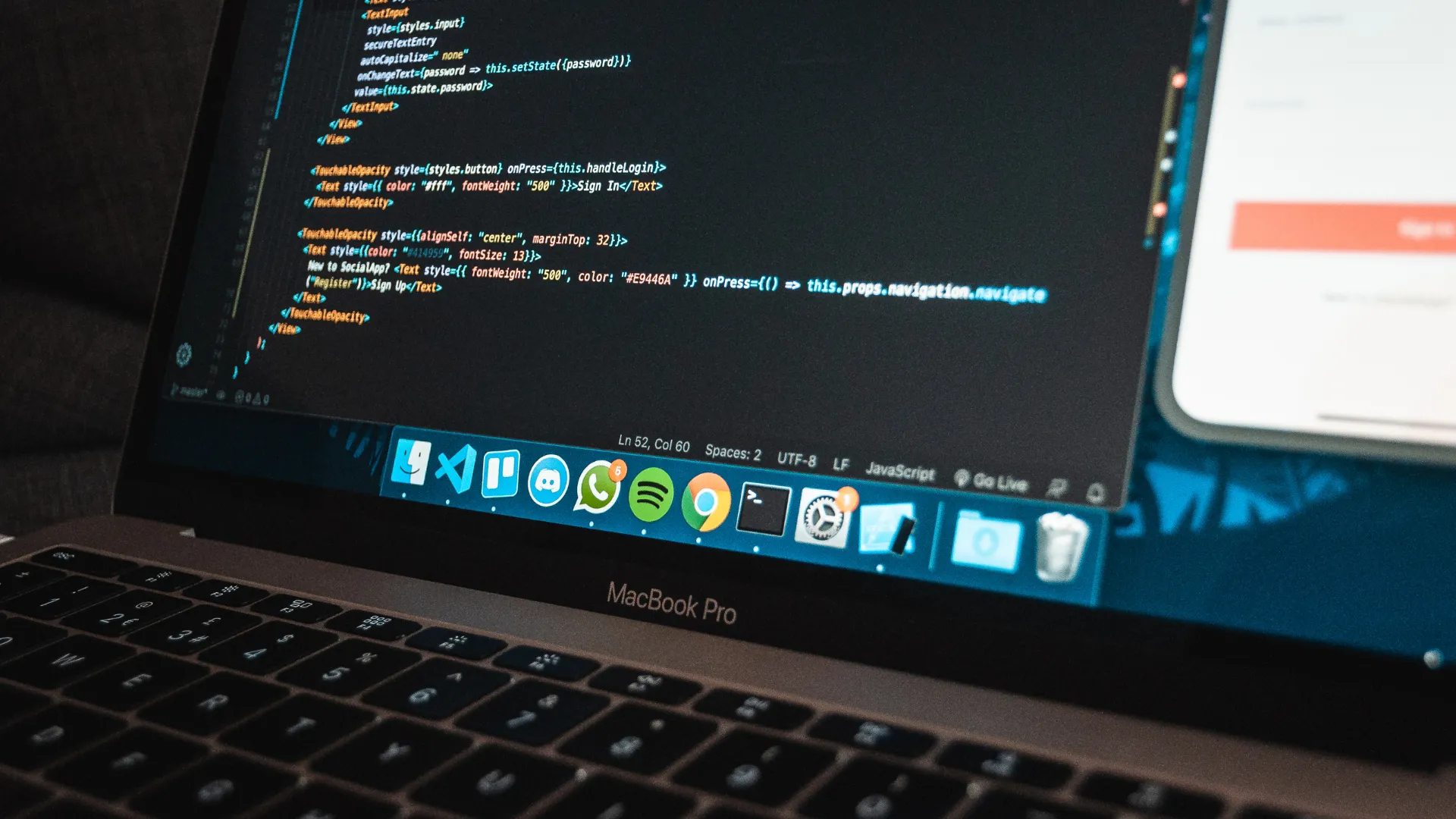 Professional website design example